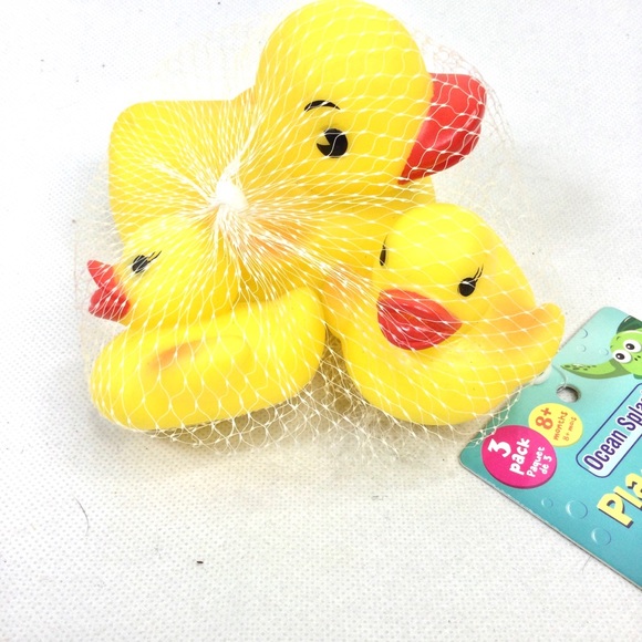 Ocean Splash Play Time Bath Set, Pk. Of 3 Rubber Ducks. - Picture 3 of 6